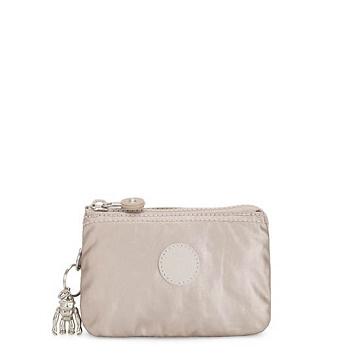 Kipling Creativity Small Metallic Pouch Tassen Beige | NL 1107OK